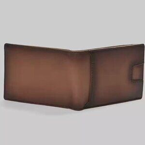 Joseph Abboud Burnished Leather Bi Fold Wallet-Tan